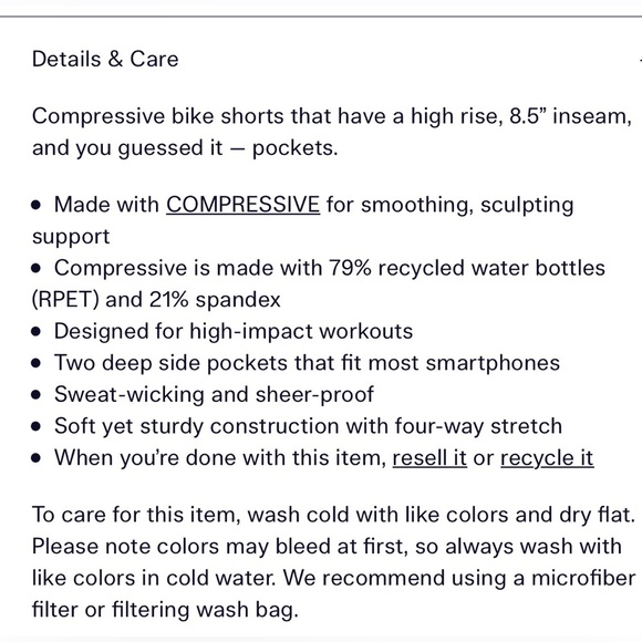 NWT Girlfriend Collective Terrace High-Rise Pocket Bike Short in Core Green , XS - Picture 2 of 7